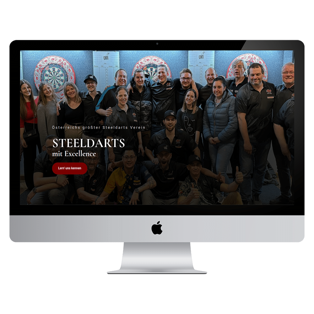 Beispiel Mockup Vereinswebsite erstellen Apple Desktop Screen